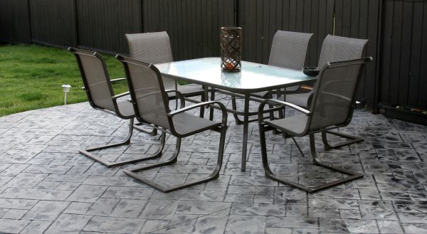 Backyard Concrete Stamping in Helena